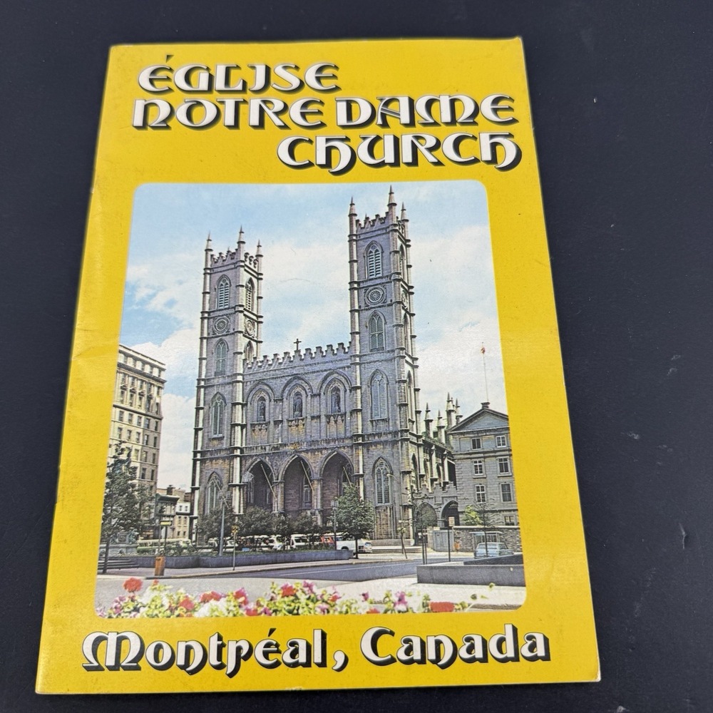 Vintage Église Notre Dame Church Montréal Canada Souvenir Booklet